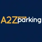 A2Z Airport Parking website interface showing various parking options at a UK airport with instant booking confirmation