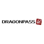 DragonPass Airport Lounge app showing a traveler enjoying premium amenities in a spacious airport lounge