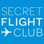 Secret Flight Club app showing a highly discounted flight deal notification to an exotic destination