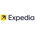 Expedia Hotels website showing a travel package deal with bundled flight and hotel savings highlighted