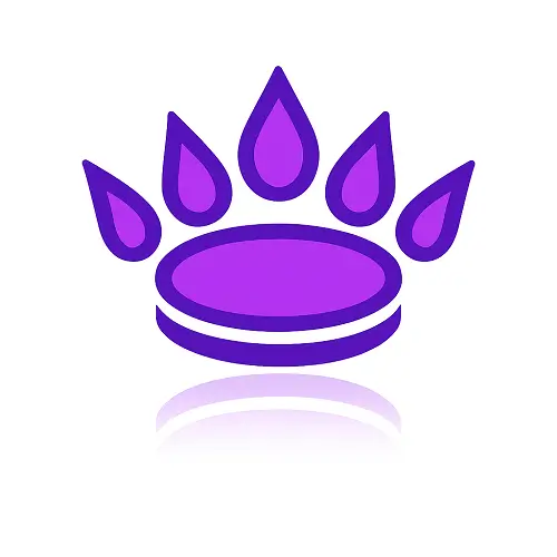 Purple gas flame icon with bold outline and white interior shading, representing gas deals on Compare100.