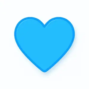 Blue 3D-style heart icon with white background, representing life insurance on Compare100.com